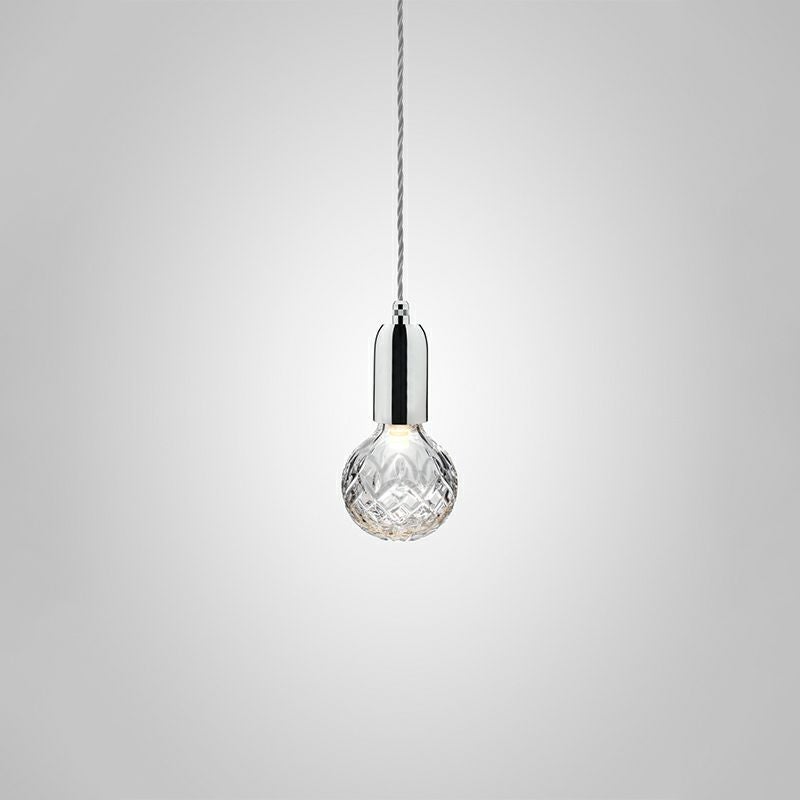 CLEAR CRYSTAL BULB PENDANT (POLISHED CHROME) - JPN | ペンダント